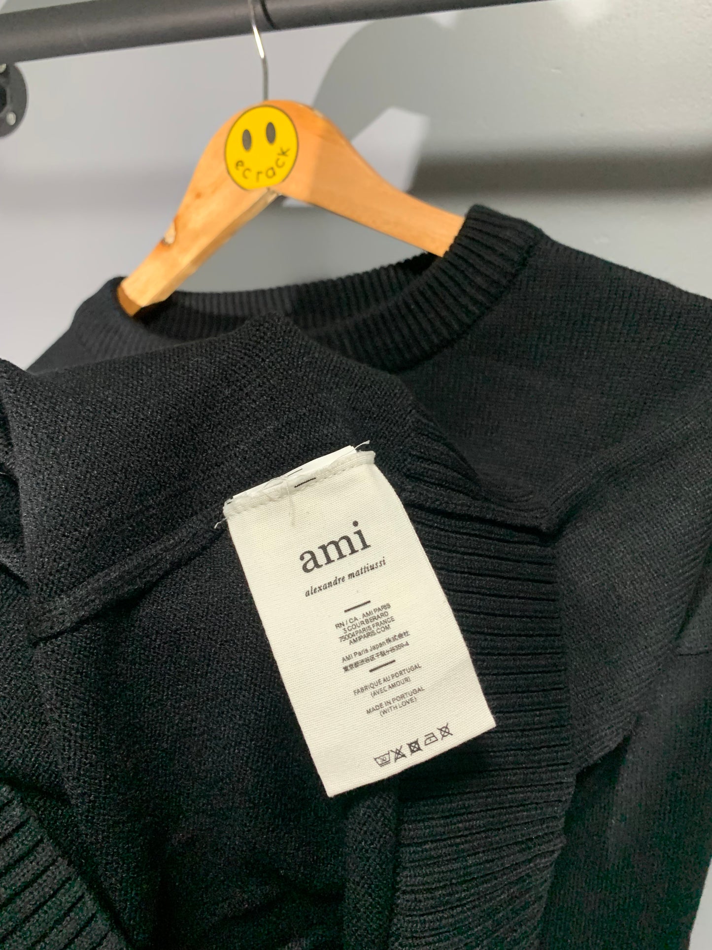 Ami Knitted Small Logo Sweater