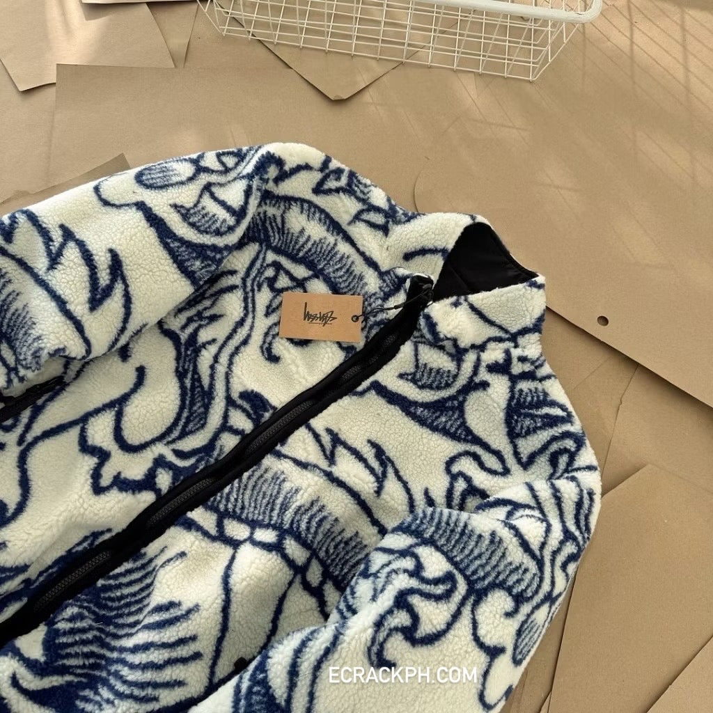 Stussy Dragon Sherpa Reversible Jacket