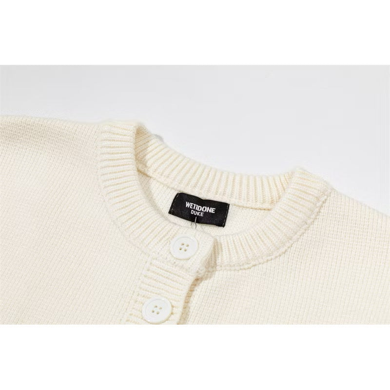 Welldone Half Button Knit Sweater