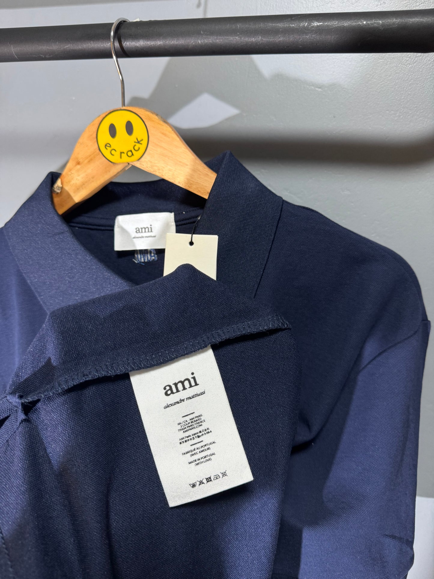 Ami Paris Polo Shirt (Navy)