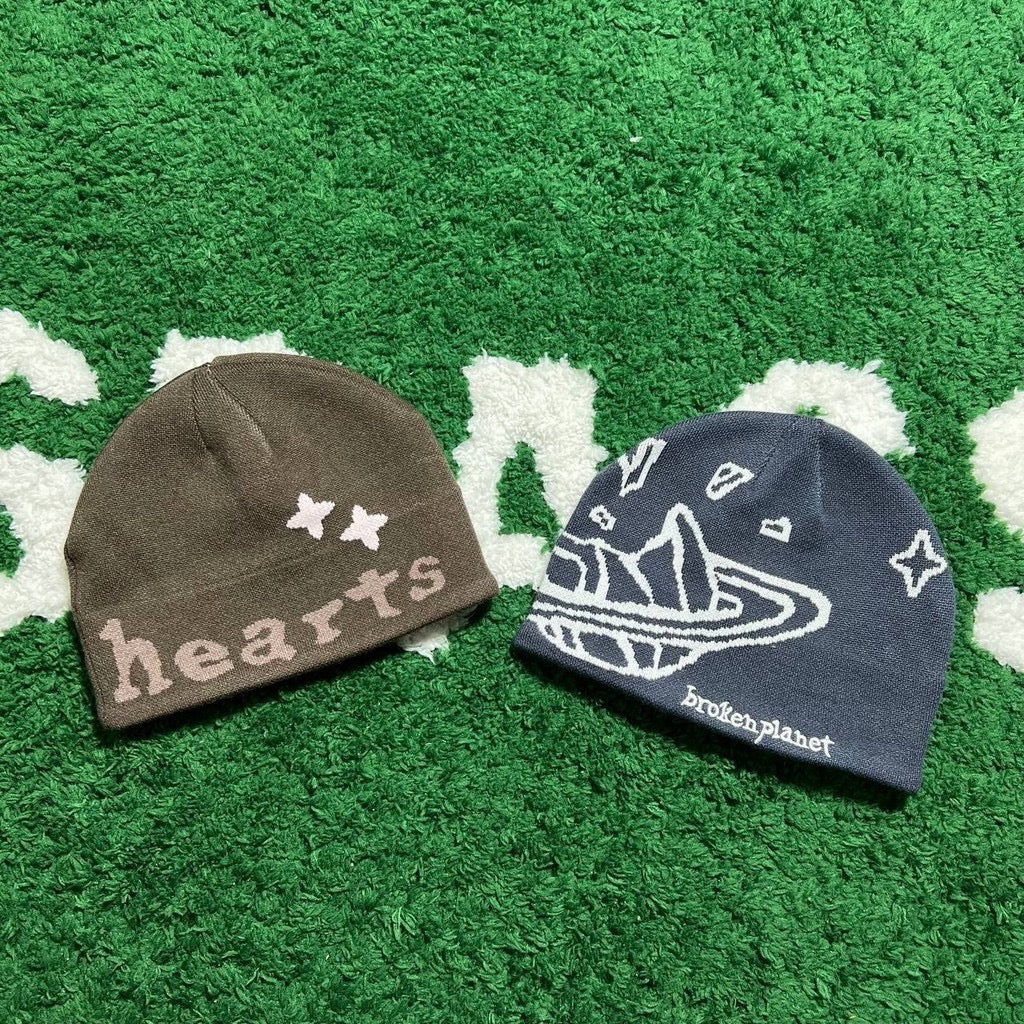 AnOther Goods - Light Khaki Another I'm A Worker Beanie Typography Beanie hipico