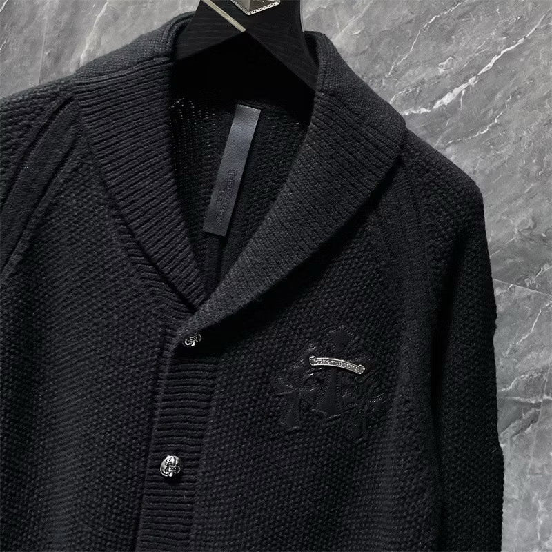[New] Chrome Hearts Knitted Cross Cardigan