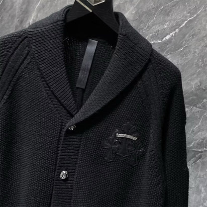 [New] Chrome Hearts Knitted Cross Cardigan
