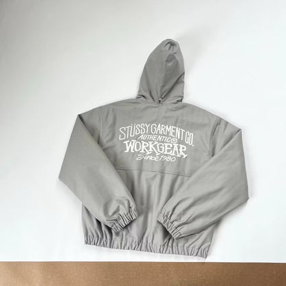 [New] Stussy Workgear Zip Up Hooded Jacket