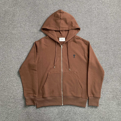 [New] Ami Mini Logo Zip Up Hoodie