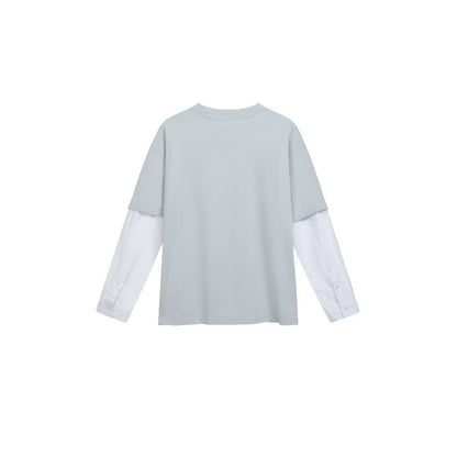 [New] Acne Studios Edra Oversized Layered Logo-Print Cotton-Jersey and Poplin Longsleeve Tee
