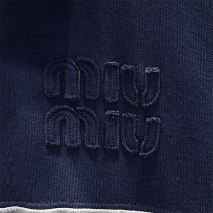 [New] MiuMiu Half Stripe Quarter Zip Sweatshirt