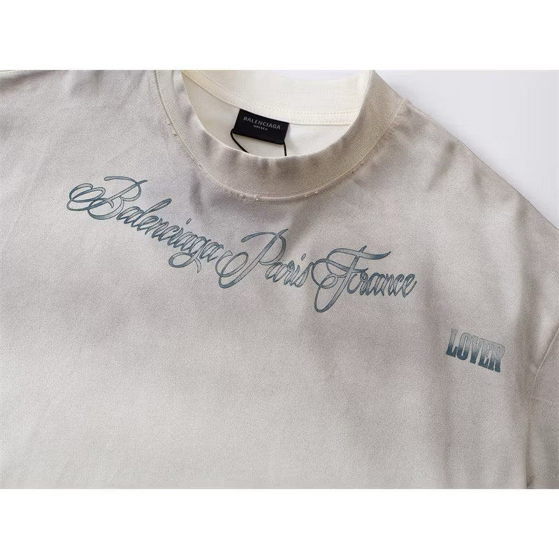 [New] Balenciaga Washed Graphic Tshirt
