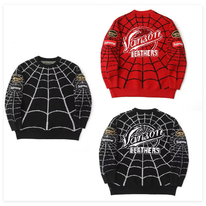 [New] Supreme Vanson SpiderMan Knitted Sweater