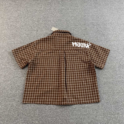 [New] Mertra Checkered Boxy Crop Polo