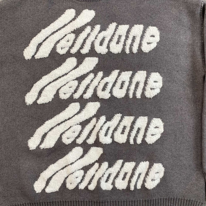 [New] Welldone Logo Knit Sweater
