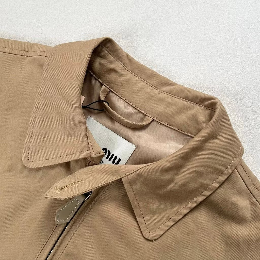 [New] MiuMiu Embroidered Logo Jacket