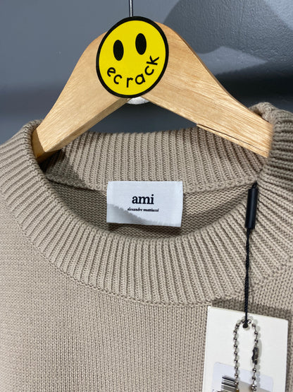 [New] Ami Knitted Sweatshirt (Beige)