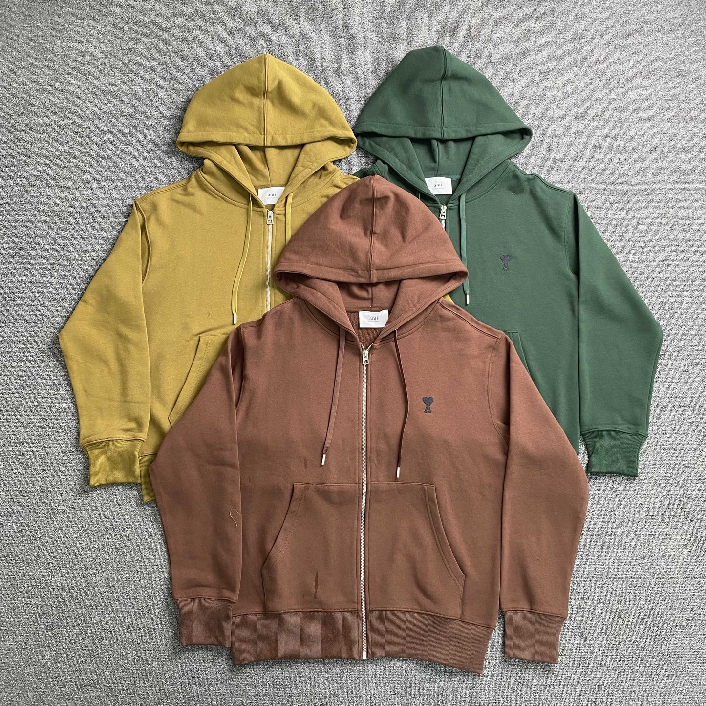 [New] Ami Mini Logo Zip Up Hoodie