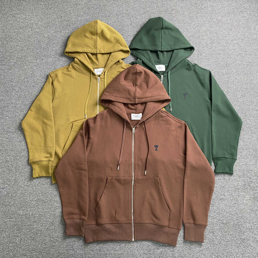[New] Ami Mini Logo Zip Up Hoodie