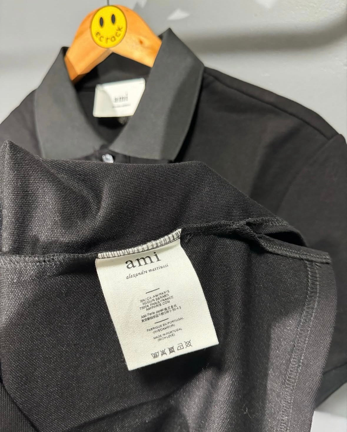 [New] Ami Paris Big Logo Polo Shirt (Black)