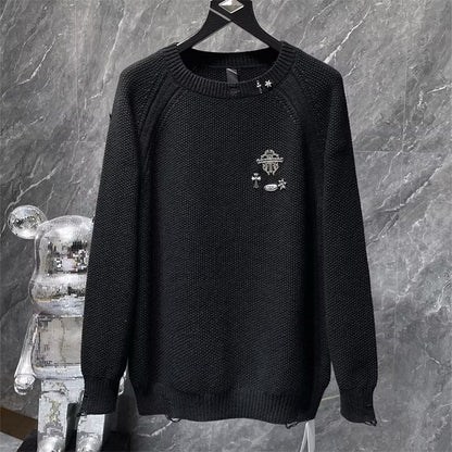 [New] Chrome Hearts 3D Emblem Cross Knitted Sweater