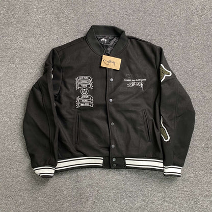 [New] Stussy x CDG Varsity Jacket