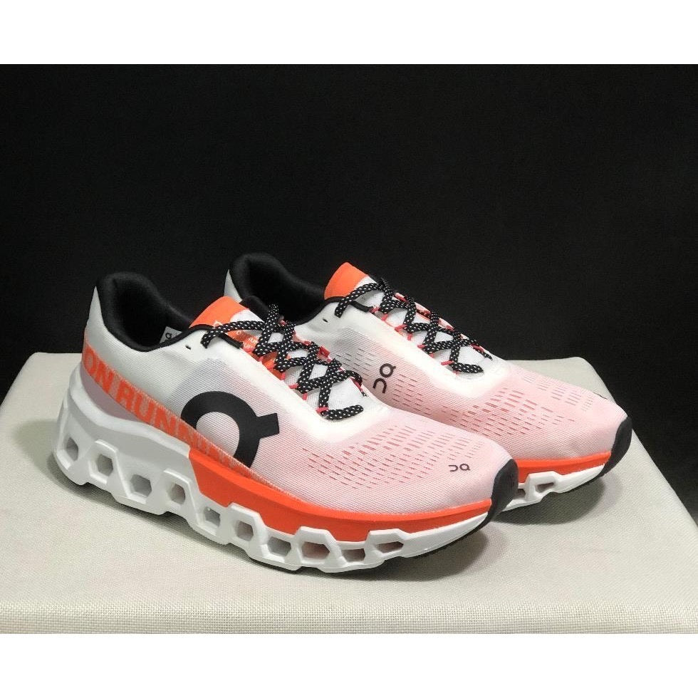 [New] On Cloud Monster Running Shoes (White/Orange)