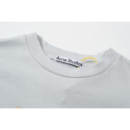 [New] Acne Studios Edra Oversized Layered Logo-Print Cotton-Jersey and Poplin Longsleeve Tee