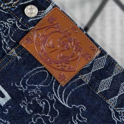 [New] Evisu All Over Print Denim Jacket