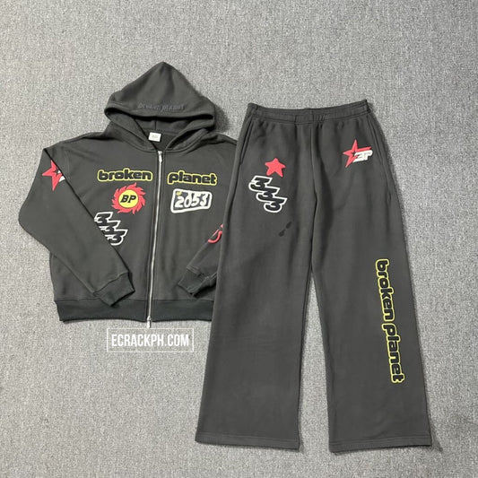 [New] Broken Planet '333' Set Hoodie and Pants