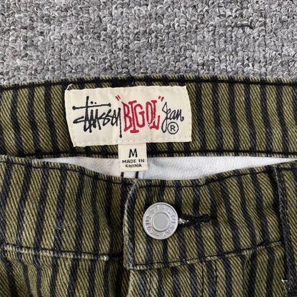 [New] Stussy Pinstripe Jeans (Olive Green)