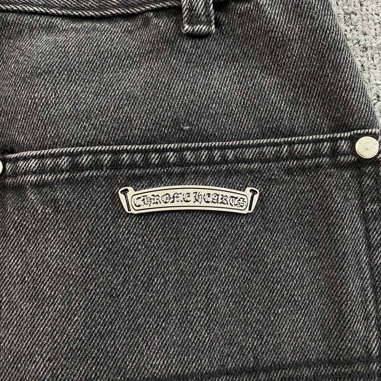 [New] Chrome Hearts Denim Double Knee Carpenter Shorts