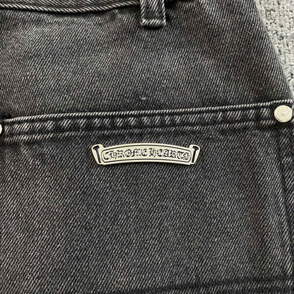 [New] Chrome Hearts Denim Double Knee Carpenter Shorts