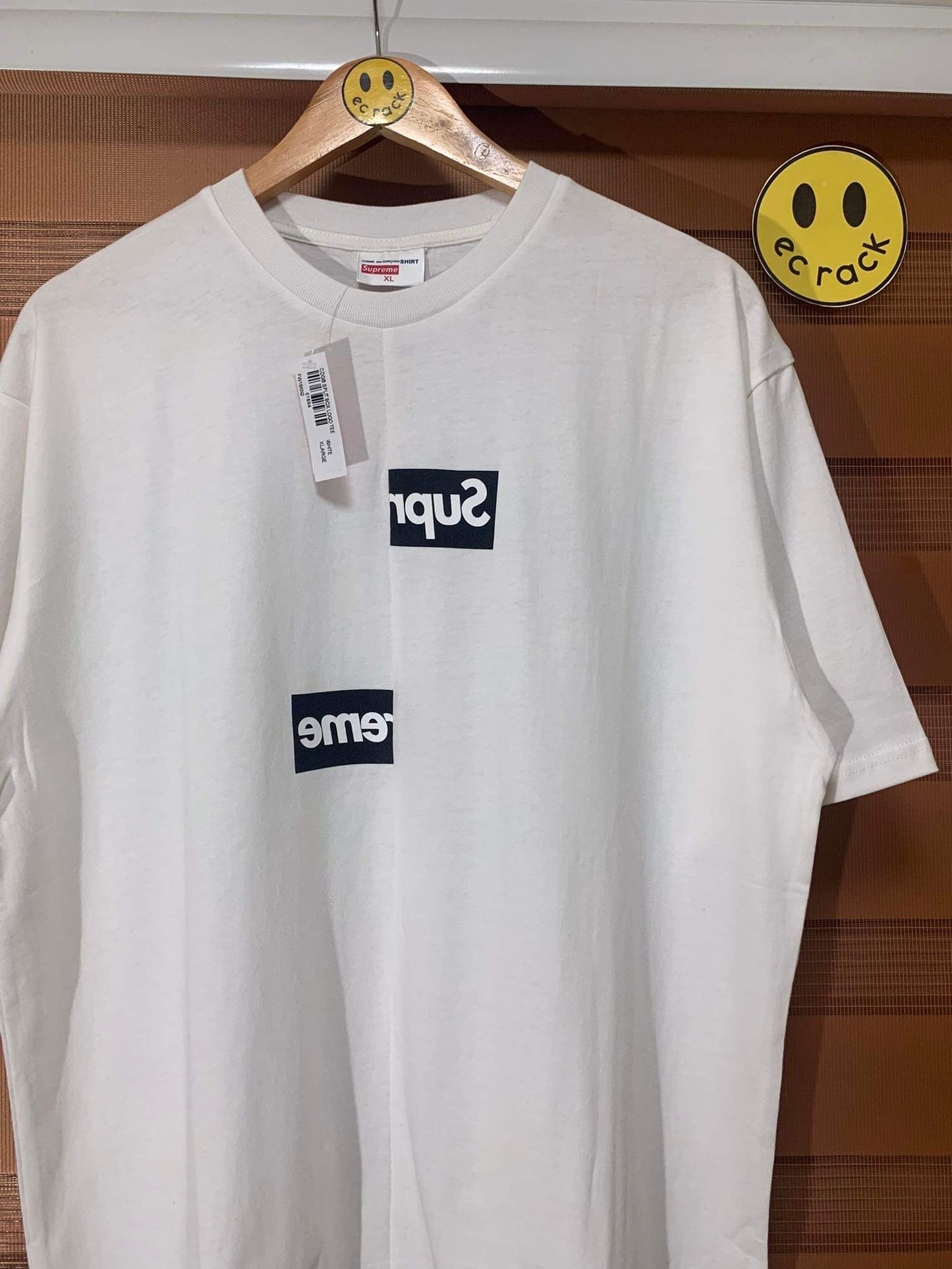 Supr3me x CDG Split Box Logo Tee