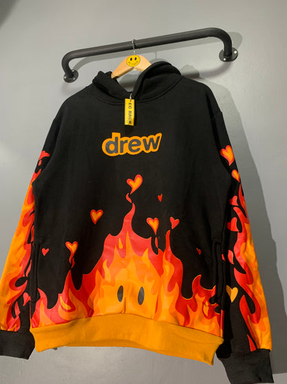 [New] Drew House Flame Hoodie (Black)