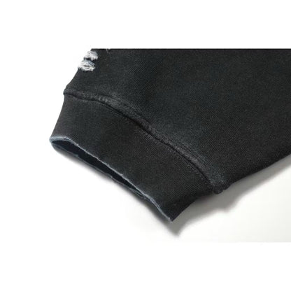 [New] Acne Studios Melange logo-print distressed Sweater