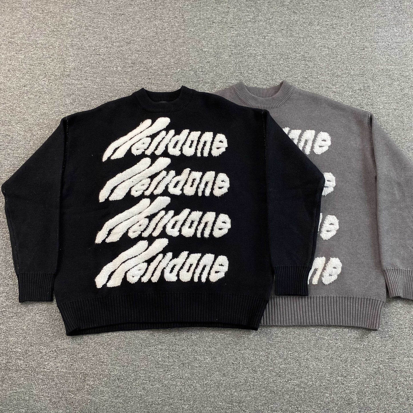 [New] Welldone Logo Knit Sweater