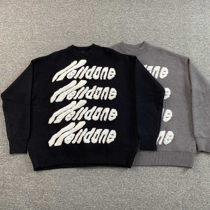 [New] Welldone Logo Knit Sweater