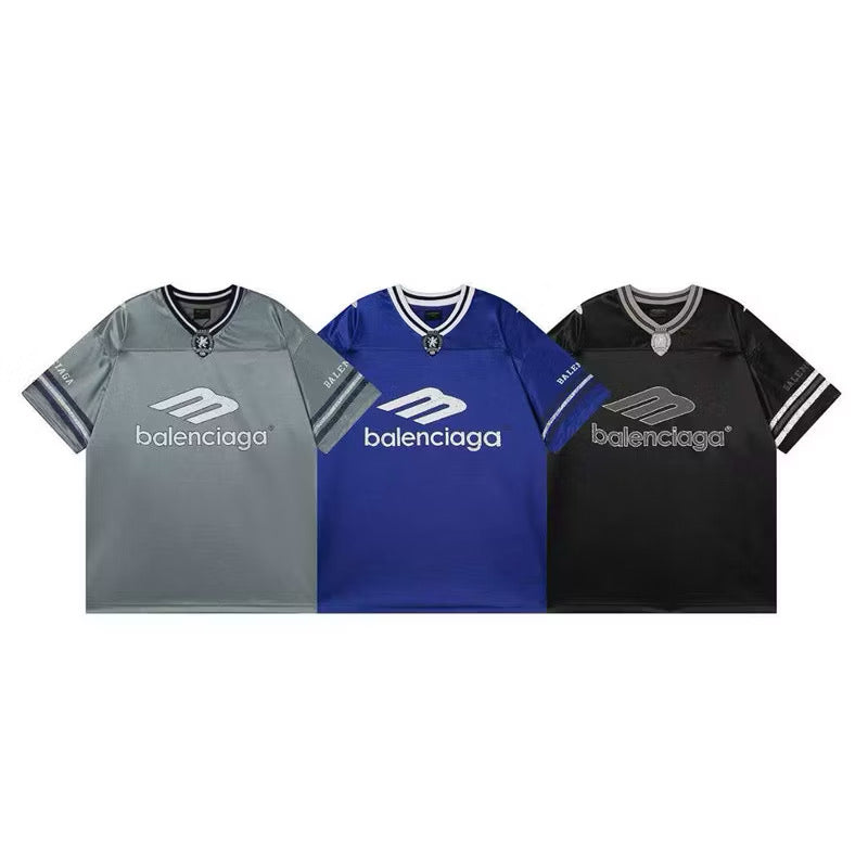 [New] Balenciaga 3B Football Shiny Jersey Tee