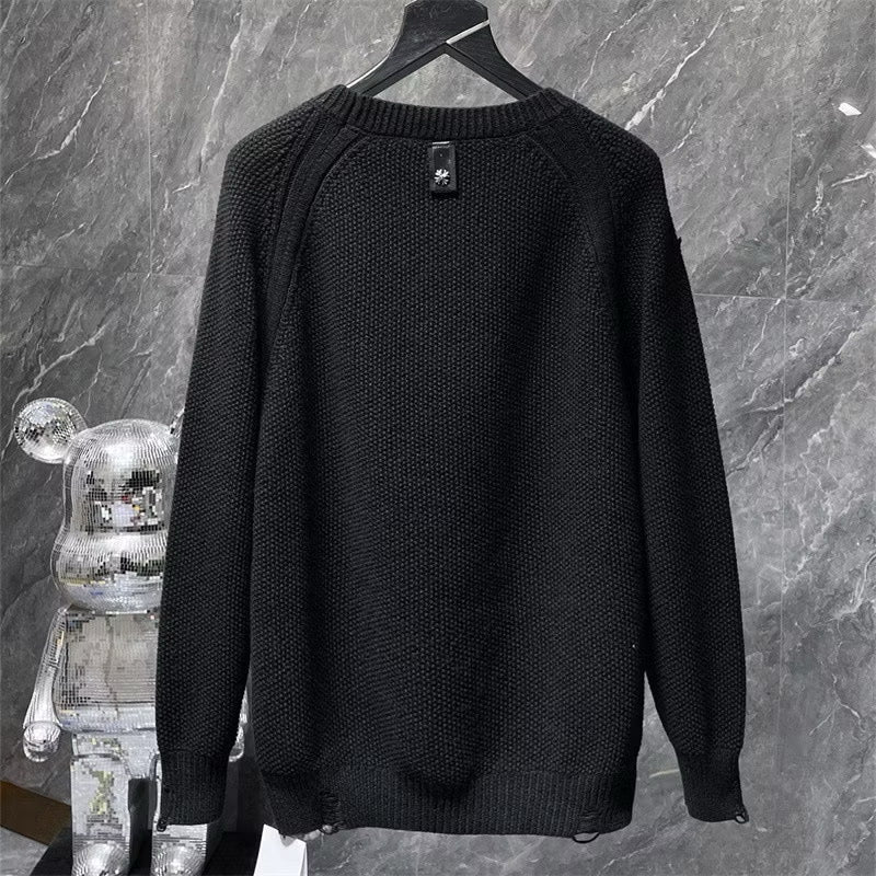 [New] Chrome Hearts 3D Emblem Cross Knitted Sweater