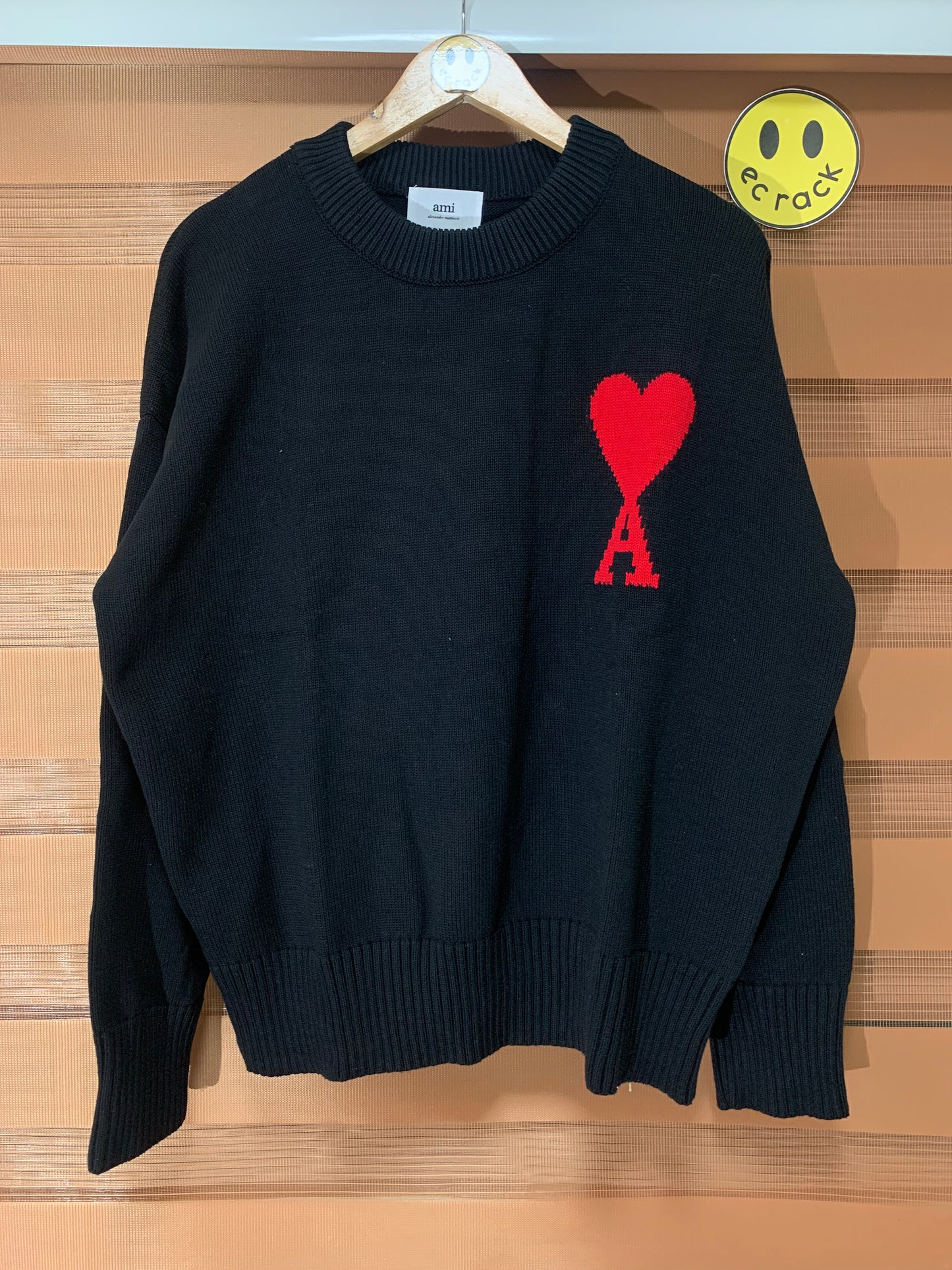 Ami Knitted Sweatshirt (Black)