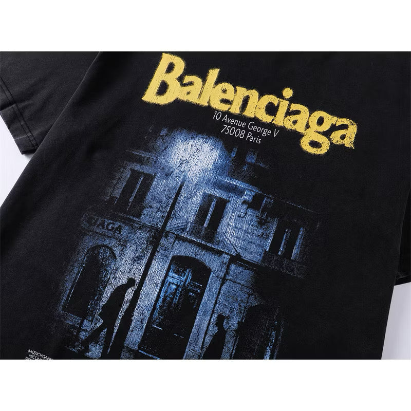 [New] Balenciaga Paris Graphic Washed Tee