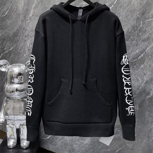 [New] Chrome Hearts Side Logo Knitted Hoodie