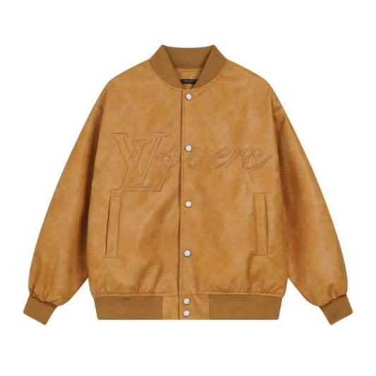 [New] Louis Vuitton Leather Varsity Jacket