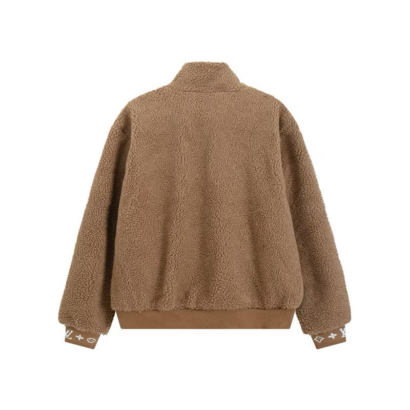 [New] Louis Vuitton Fleece Blouson Jacket (Brown)
