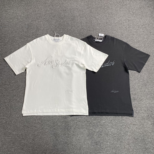 [New] Acne Studios Cursive Embroidered Logo Tee