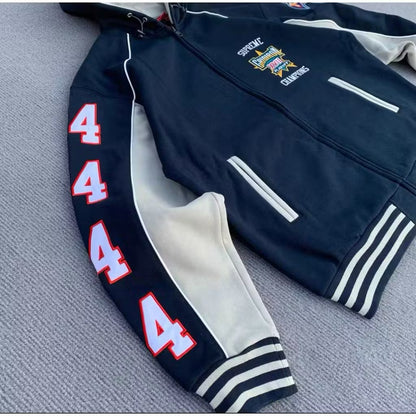 [New] Supreme Playoffs Zip up Hoodie