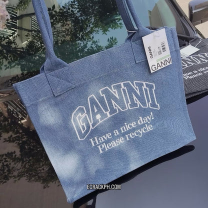 [New] Ganni Easy Shopper Tote Bag