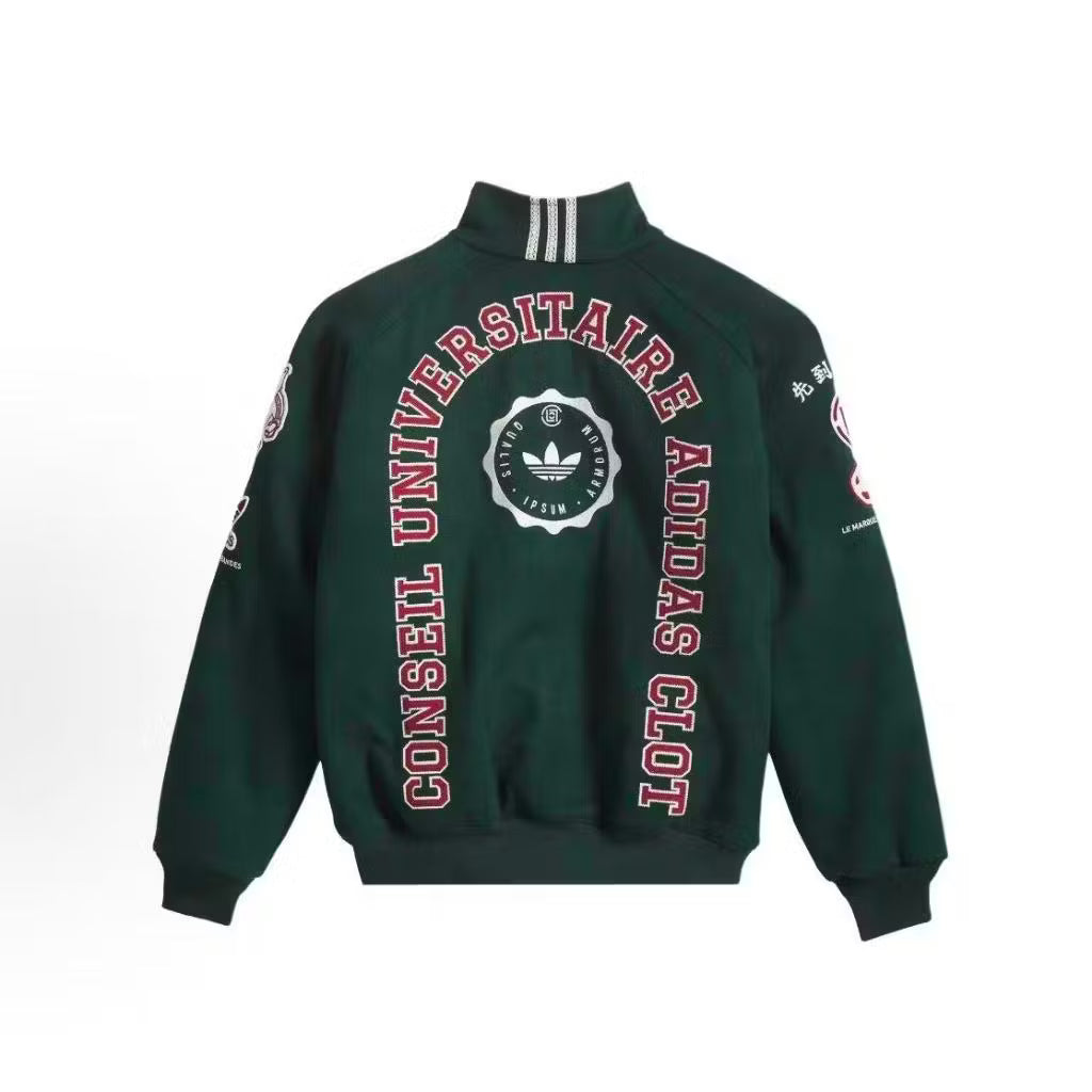 [New] Adidas x CLOT Warmup Logo Varsity Jacket