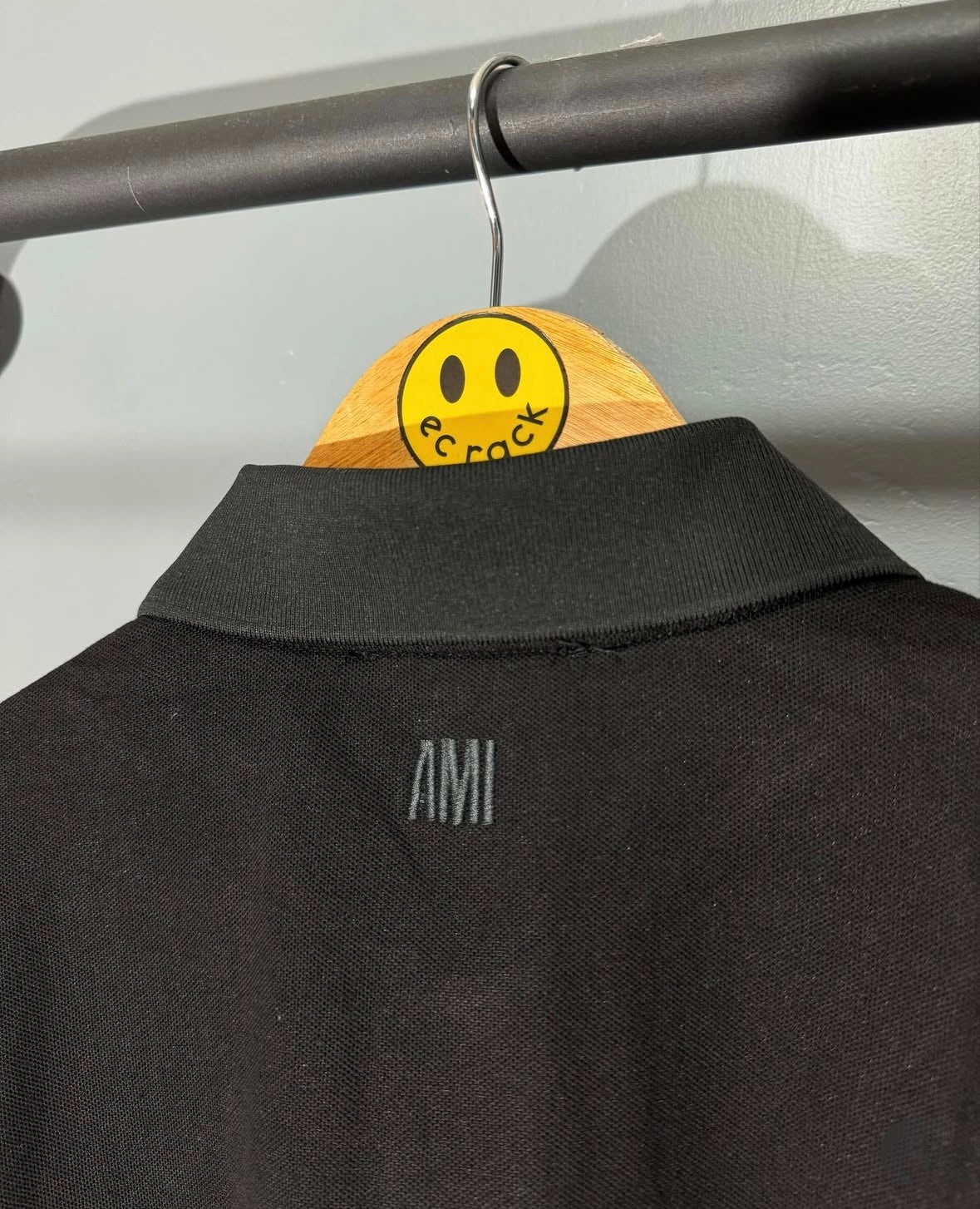 [New] Ami Paris Big Logo Polo Shirt (Black)
