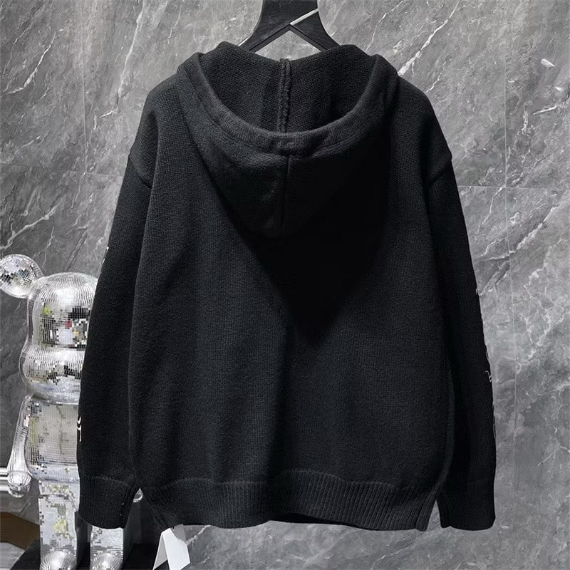 [New] Chrome Hearts Side Logo Knitted Hoodie
