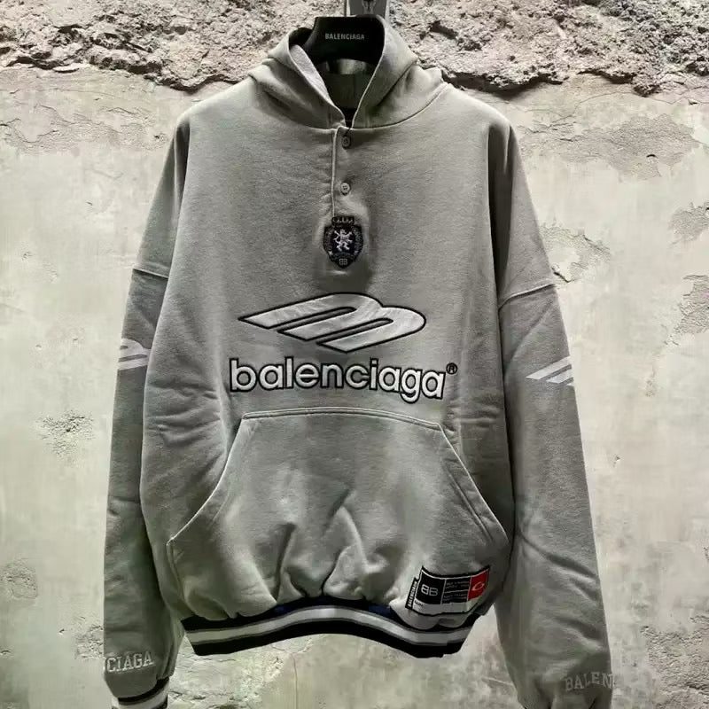 [New] Balenciaga Football Polo Jersey Hoodie
