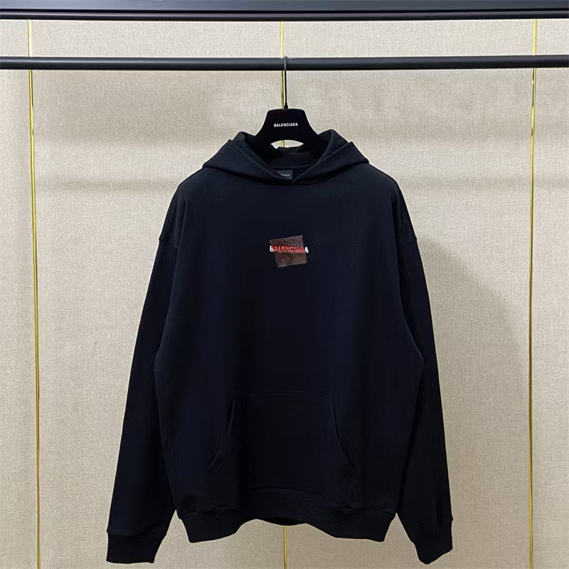 [New] Balenciaga Logo Pullover Hoodie