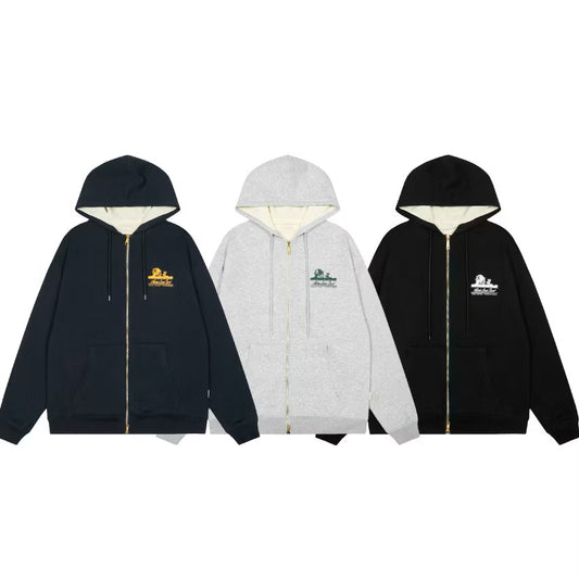 [New] Aime Leon Dore Waffle Lined Full Zip Hoodie